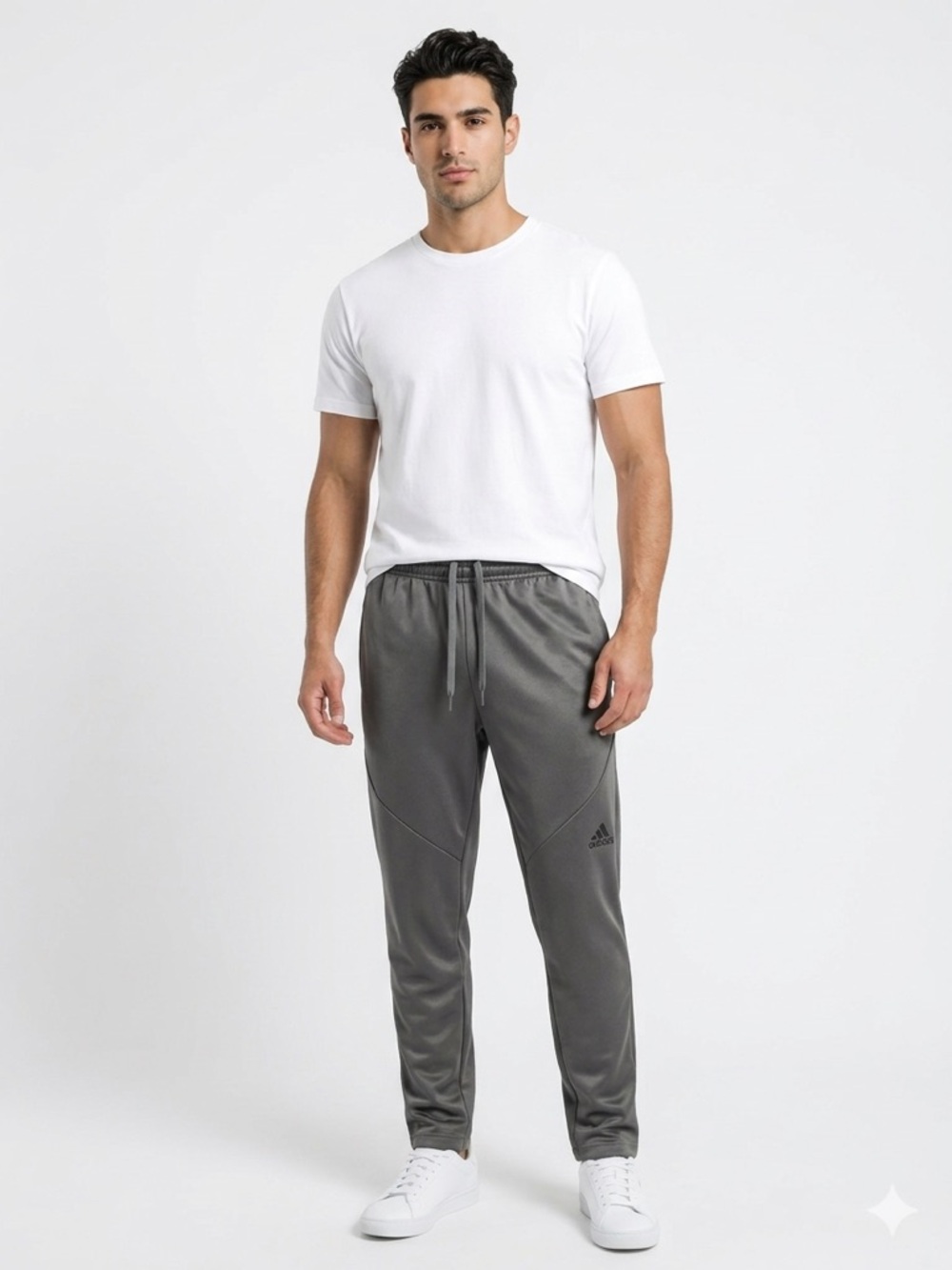 adidas Men's Charcoal Gray Athletic Joggers size large A0116